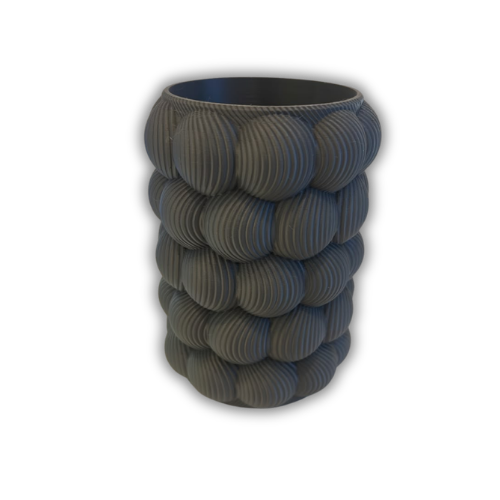 Vaso Bolha Entrelaçado [Cinza]