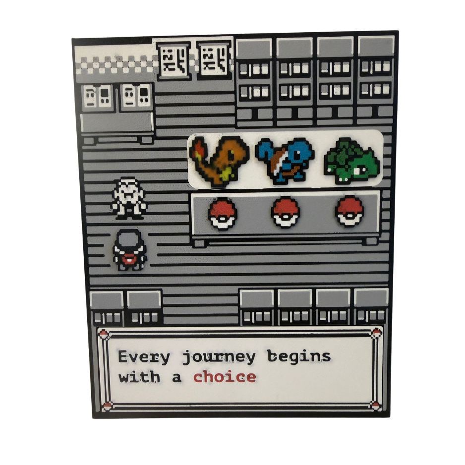 Quadro Pokémon Iniciais Game Boy