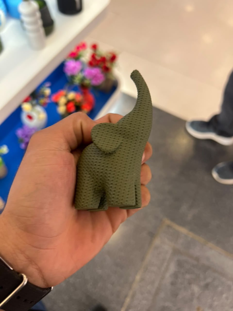 Estatua Elefante Croche Verde