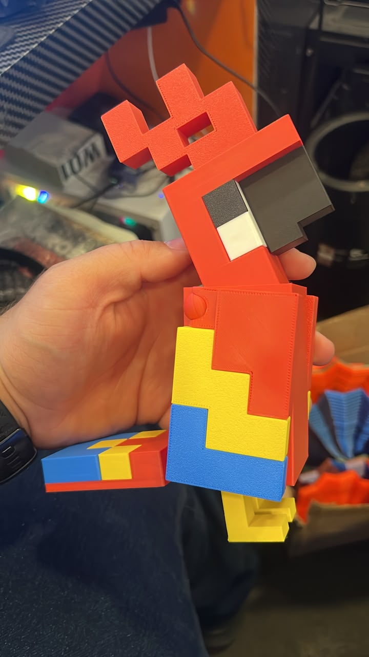 Papagaio Articulado - Minecraft [Vermelho]