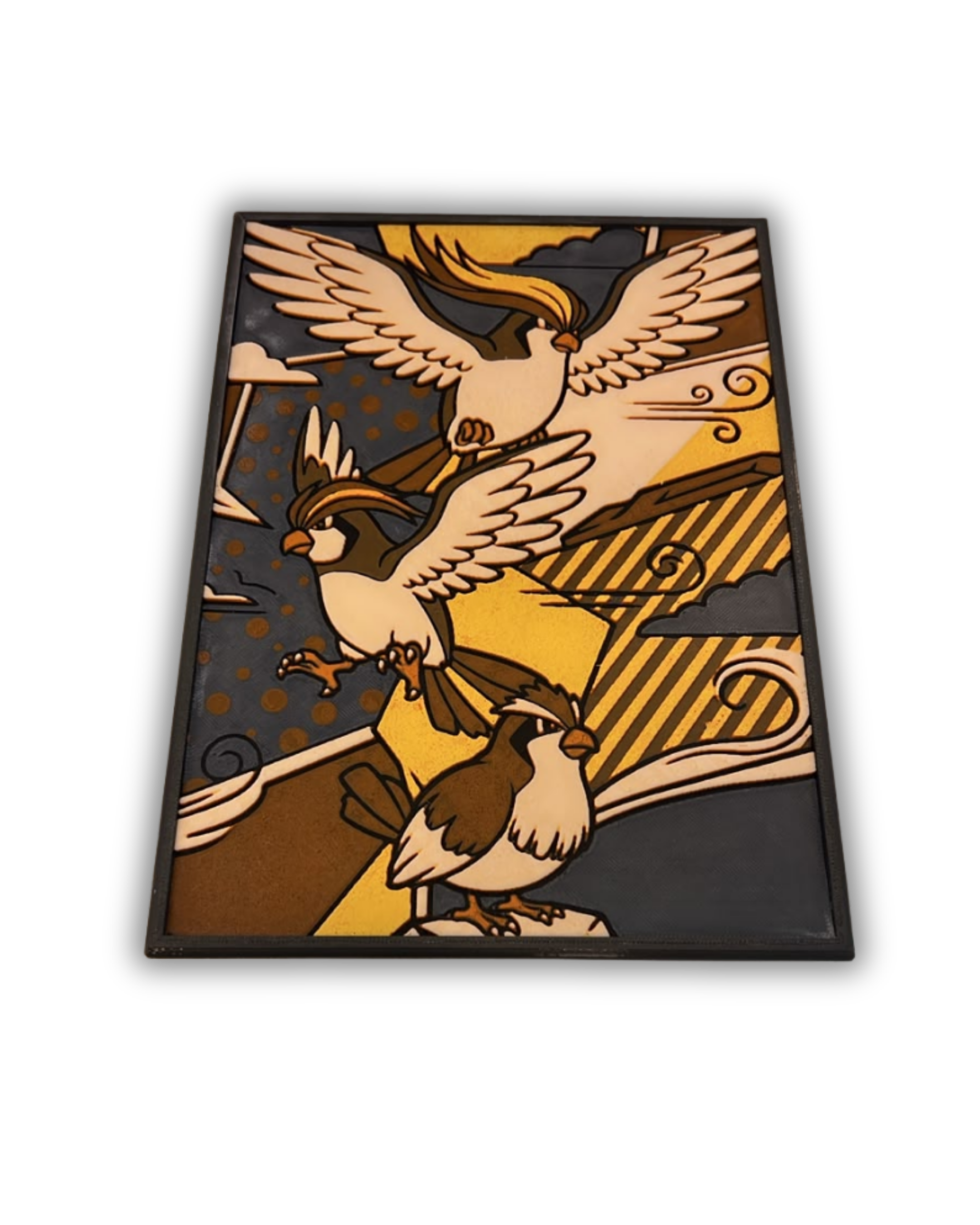 Quadro linha evolutiva Pidgey, Pidgeotto e Pidgeot (Pokemon)