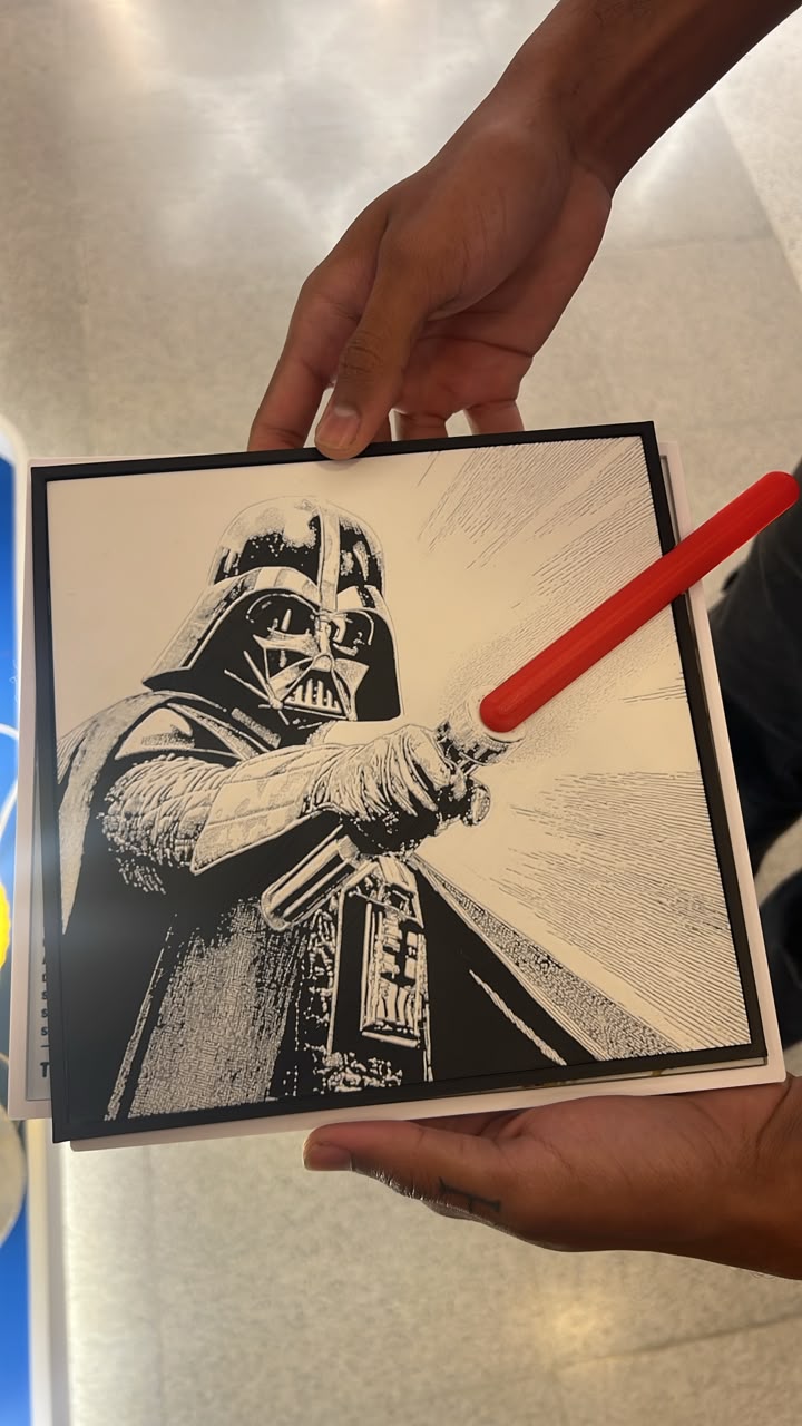 Quadro Darth Vader c/ Sabre de Luz