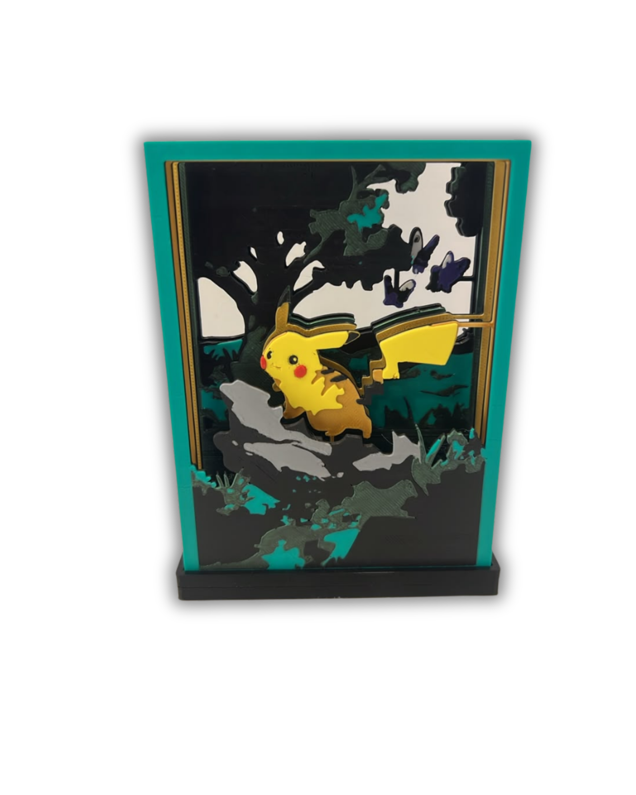 Arte Paralaxe - Pikachu na floresta