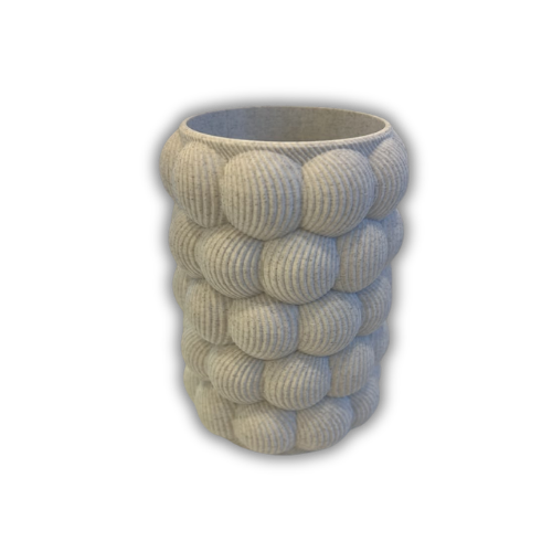 Vaso Bolha Entrelaçado [Marmore Branco]