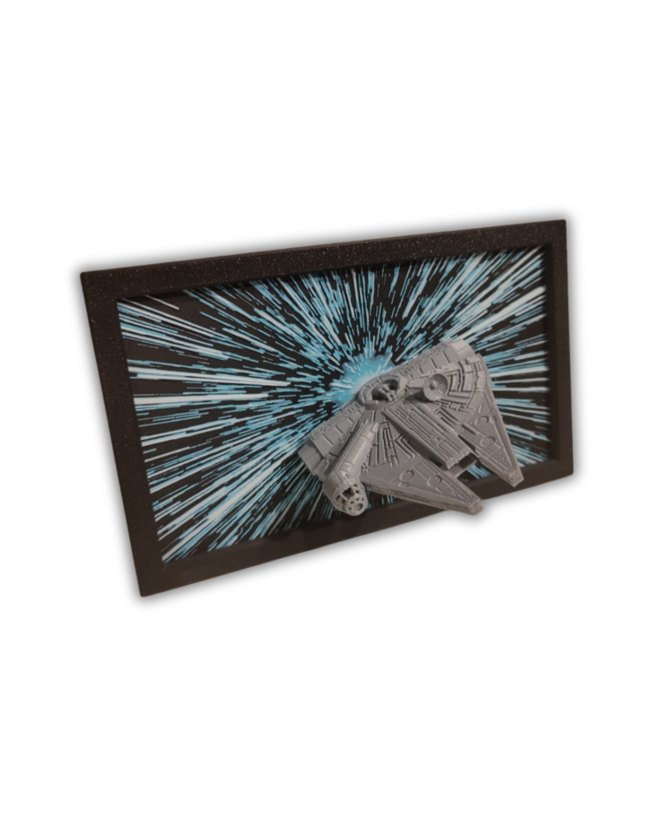 Quadro Star Wars Millennium Falcon Hiperespaço