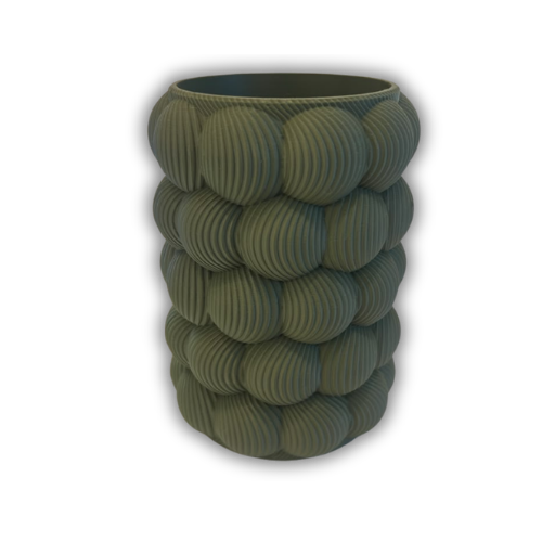 Vaso Bolha Entrelaçado [Verde Oliva]